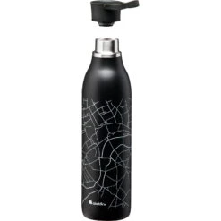 Aladdin CityLoop Thermavac 600 Ml - Thermo-Trinkflasche -Campingprodukte Geschäft aladdin cityloop thermavac 600 ml thermo trinkflasche lava schwarz print ala 10 10870 008 56