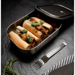 Black+blum Stainless Steel Lunchbox 1 Liter - Edelstahl-Proviantdose -Campingprodukte Geschäft black blum stainless steel lunchbox 1 liter edelstahl proviantdose bbl bam ss l003 8