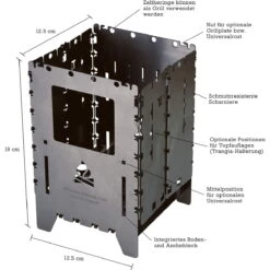 Bushcraft Essentials Bushbox XL Titanium - HOBO Kocher -Campingprodukte Geschäft bushcraft essentials bushbox xl titanium hobo kocher bce 037 2