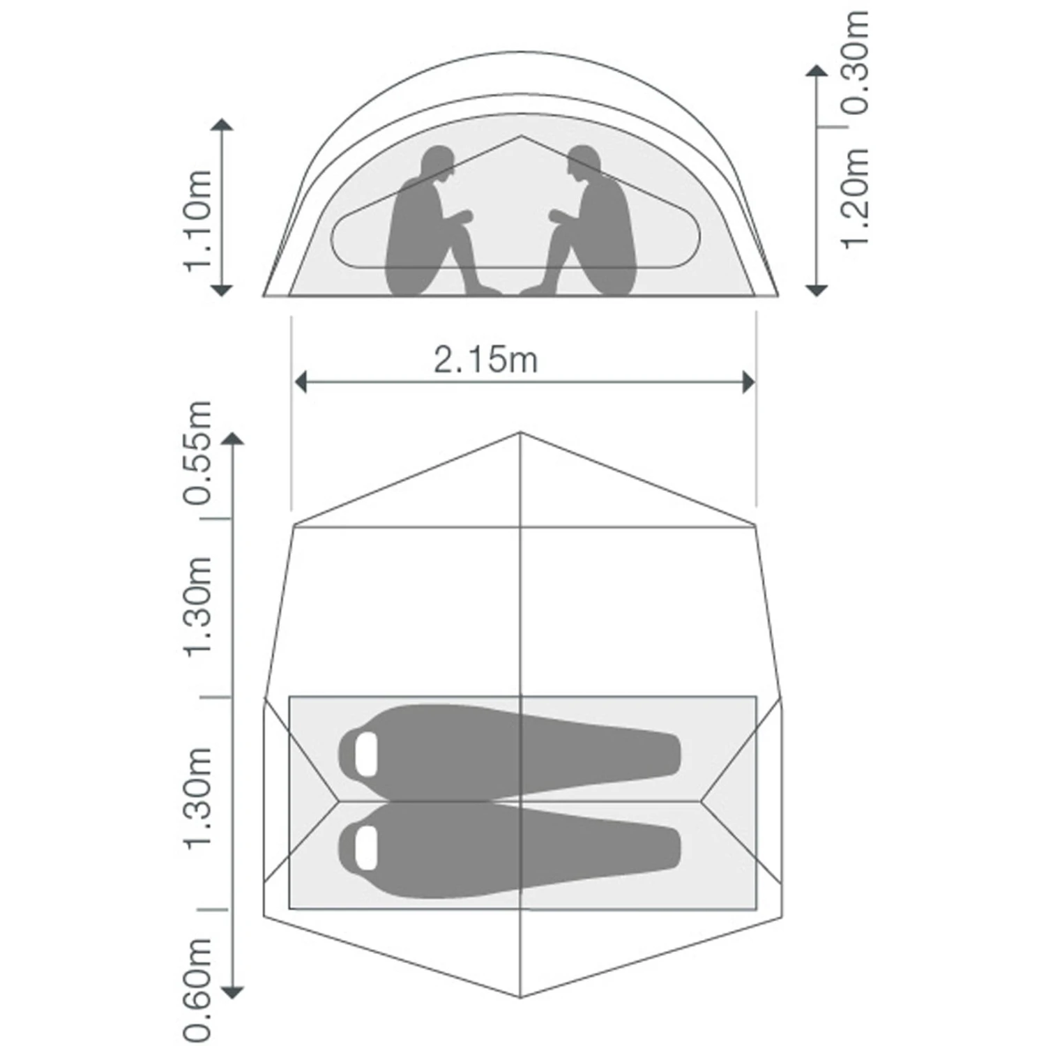 EXPED Outer Space II - 2-Personen-Zelt 6 EXPED Outer Space II - 2-Personen-Zelt – Bild 4