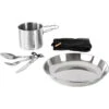 GSI Glacier Stainless Steel 1 Person Set - Geschirrset -Campingprodukte Geschäft gsi glacier stainless steel 1 person set geschirrset 61381 0