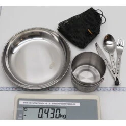 GSI Glacier Stainless Steel 1 Person Set - Geschirrset -Campingprodukte Geschäft gsi glacier stainless steel 1 person set geschirrset 61381 3