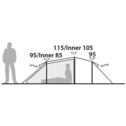 Robens Voyager 3EX - Drei-Personen-Tunnelzelt -Campingprodukte Geschäft robens voyager 3ex drei personen tunnelzelt green rl 152011 3