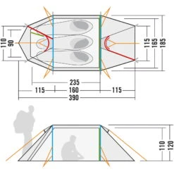 Tatonka Arctis 3.235 PU - Drei-Personen-Zelt -Campingprodukte Geschäft tatonka arctis 3 235 pu drei personen zelt tat 2453 208 6