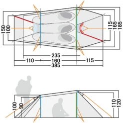 Tatonka Gargia 3 - Drei-Personen-Zelt -Campingprodukte Geschäft tatonka gargia 3 drei personen zelt stone grey olive tat 2604 332 2
