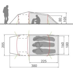 VAUDE Arco XT 3P - Drei-Personen-Tunnelzelt -Campingprodukte Geschäft vaude arco xt 3p drei personen tunnelzelt 12258 4590 5
