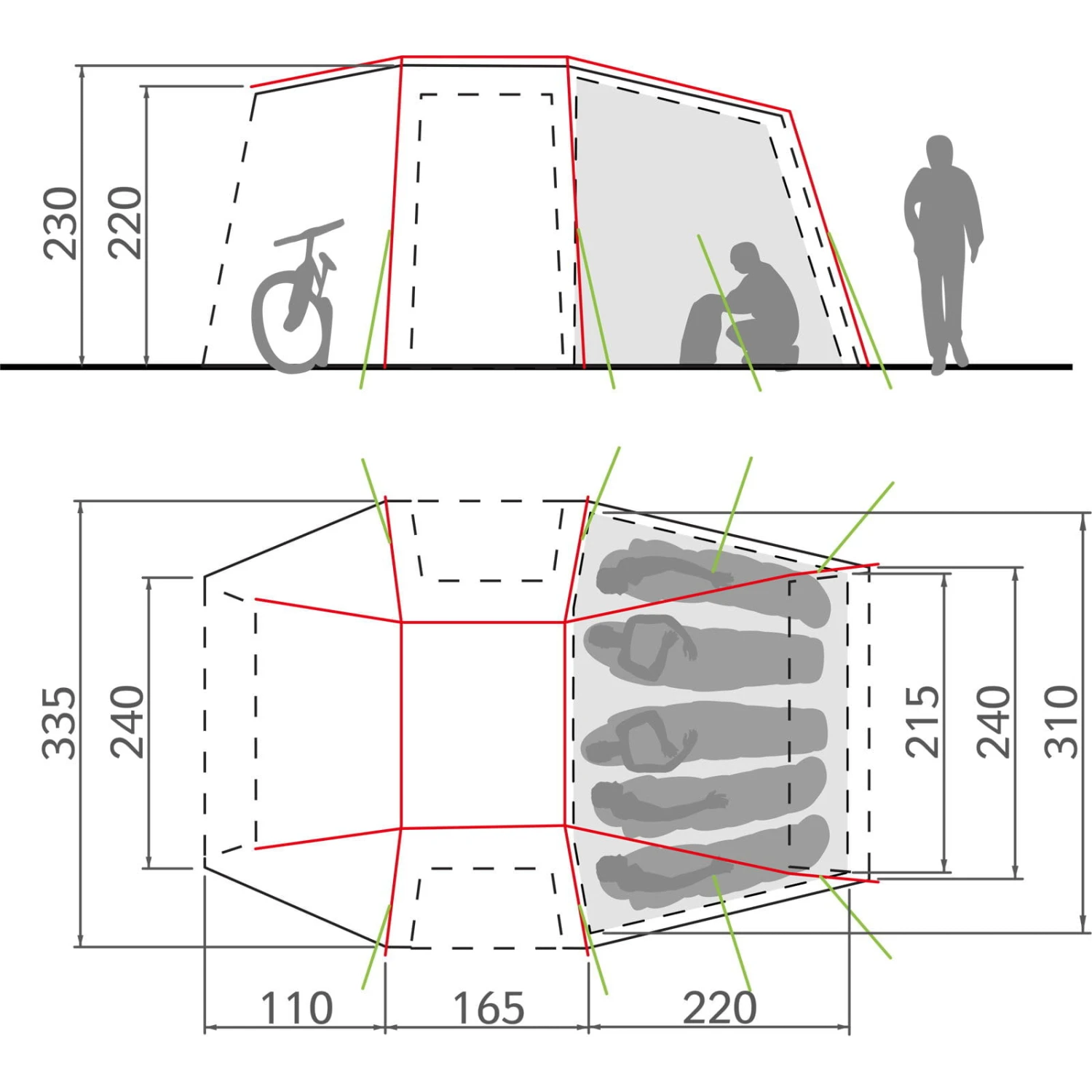 VAUDE Drive Van XT 5P - Busvorzelt 4 VAUDE Drive Van XT 5P - Busvorzelt – Bild 2