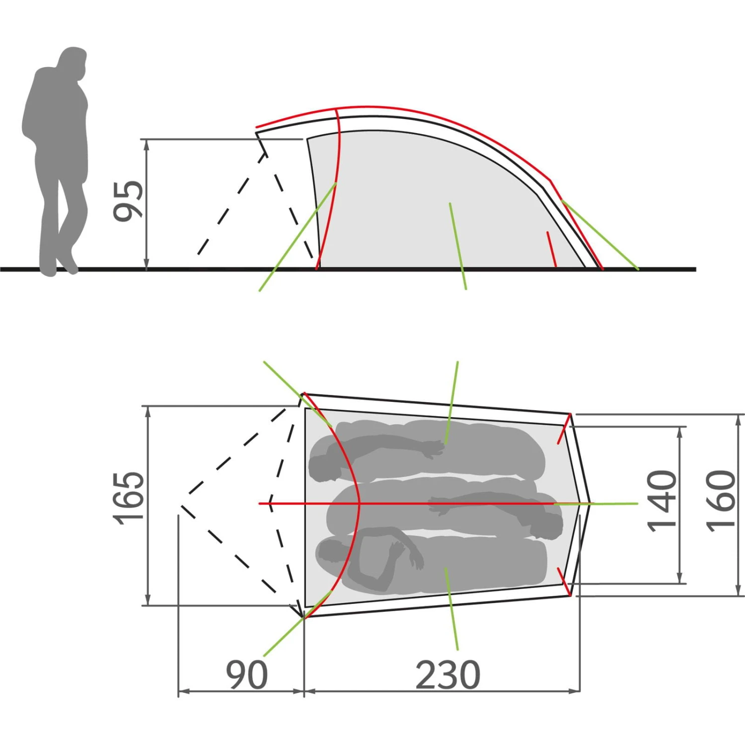 VAUDE Taurus 3P - Drei-Personen-Zelt 6 VAUDE Taurus 3P - Drei-Personen-Zelt – Bild 4